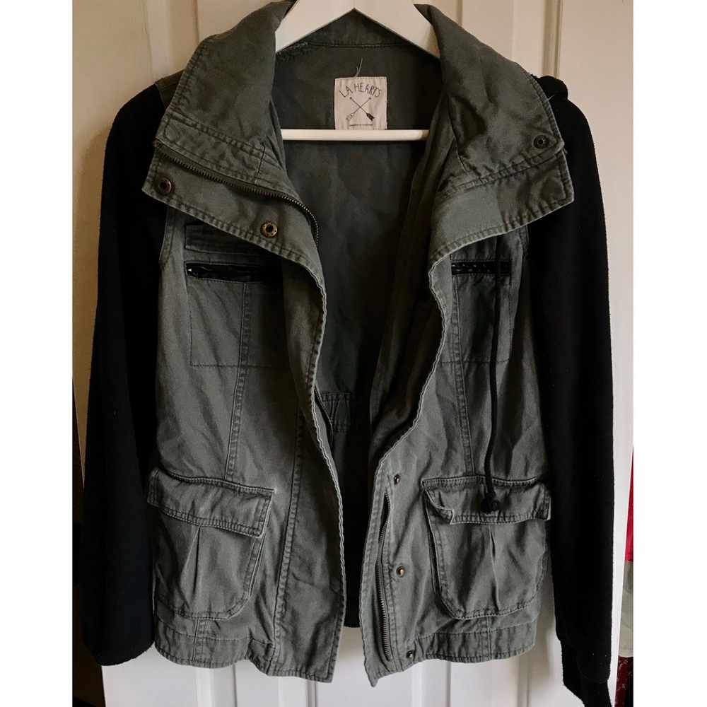LA Hearts/Pac Sun Army Green Anorak Jacket w/hood